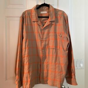 Orange and Brown Plaid Flannel